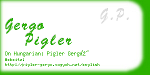 gergo pigler business card